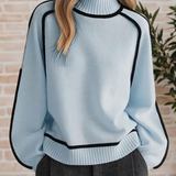 Donna | Pullover elegante con colletto alto