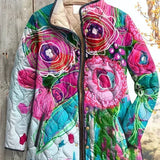 Roswitha™ | Giacca trapuntata con fiori in rosa