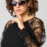 EDRIS | ABITO ELEGANTE CON MANICHE IN PIZZO