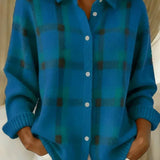 Antonia | Cardigan a quadri con bottoni