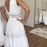 Circe - Top in pizzo con scollatura a V
