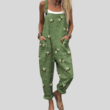 Salopette verde con api