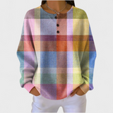 Birgitta™ | Pullover a quadri acquerellati