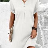 Carina - Vestito primaverile con scollatura a V