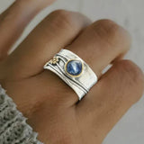 Konstanze | Anello con pietra blu