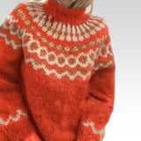 Ellinor™ | Maglione a collo alto con motivo norvegese