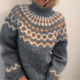 Ellinor™ | Maglione a collo alto con motivo norvegese