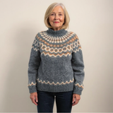 Ellinor™ | Maglione a collo alto con motivo norvegese