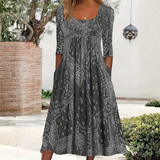 ELOWEN | ABITO MIDI CON MANICHE LUNGHE CASUAL