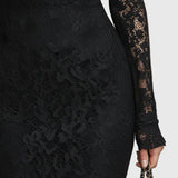 Monica | Elegante Maxidress con gonna a ruota in pizzo