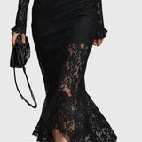 Monica | Elegante Maxidress con gonna a ruota in pizzo