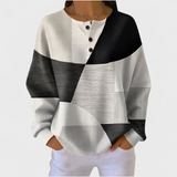 Iris™ | Pullover a blocchi di colore in Bianco e Nero