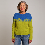 Bärbel™ | Maglione con Abeti in Lime