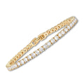 Bracciale tennis dorato con moissanite