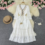 Amary - Abito Boho in Pizzo