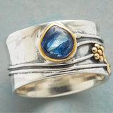 Konstanze | Anello con pietra blu