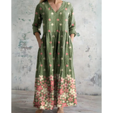 ELEANOR | MAXI ABITO VINTAGE CON MOTIVO FLOREALE