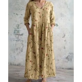 ELEANOR | MAXI ABITO VINTAGE CON MOTIVO FLOREALE