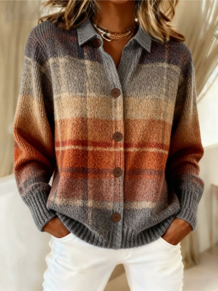 Gertrude | Cardigan a quadri con bottoni
