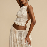 WENDY - Top coordinato con spalline e gonna