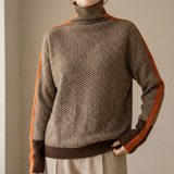 Eleanor | Maglione con Collo Alto Herringbone Luxe