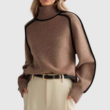 Donna | Pullover elegante con colletto alto