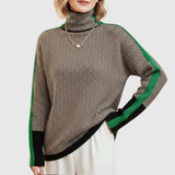 Eleanor | Maglione con Collo Alto Herringbone Luxe