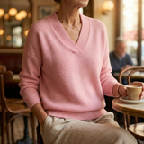 Faye | Pullover con scollo a V morbido in forma casual