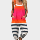 Salopette Arancione-Rosa con Strisce