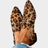 Gia - Eleganti Mocassini con Stampa Leopardo