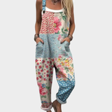 Salopette Boho-Patchwork Pastello
