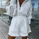 Lesley - Elegante completo in pizzo
