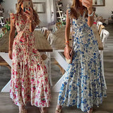 Shera - Maxi Abito con Motivo Floreale