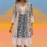 NAYA | ABITO MIDI FLUIDO BOHO LUXE
