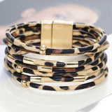 Bracciale avvolgente dorato multistrato