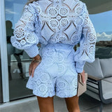 Lesley - Elegante completo in pizzo