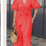 LYNORA | ELEGANTE ABITO MIDI CON SCOLLO A V