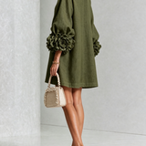 Patrizia | Minivestito a Fiori con Bottoni