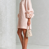 Patrizia | Minivestito a Fiori con Bottoni