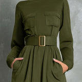 IVEY | ABITO SVASATO VERDE OLIVA