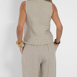Aira - Ensemble Gilet con Bottoni & Pantaloni Larghi