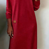 JANA | ABITO MIDI CONFORTEVOLE CON SCOLLO A V