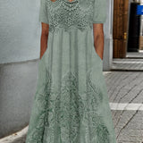 INDIGO | ELEGANTE ABITO MIDI CON MOTIVO FLOREALE