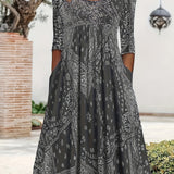 ELOWEN | ABITO MIDI CON MANICHE LUNGHE CASUAL