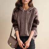 Emily | Felpa con cappuccio in maglia a treccia