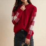 Emily | Felpa con cappuccio in maglia a treccia