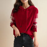Emily | Felpa con cappuccio in maglia a treccia