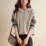Emily | Felpa con cappuccio in maglia a treccia