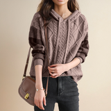 Emily | Felpa con cappuccio in maglia a treccia