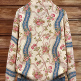 Roswitha | Giacca a maglia con zip e rose